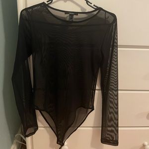 Black Mesh Top
